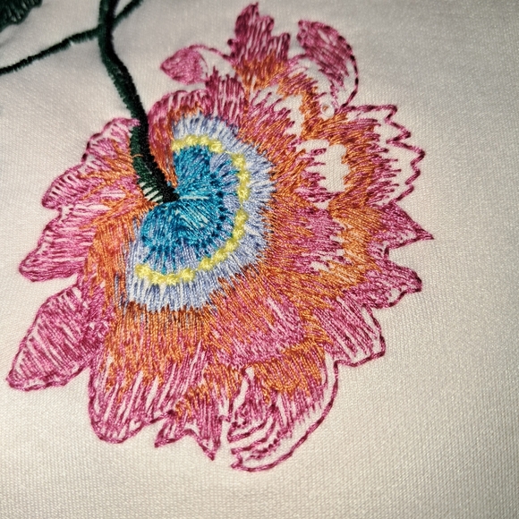 Zara Floral Mini Dress Embroidered Small - Picture 7 of 14